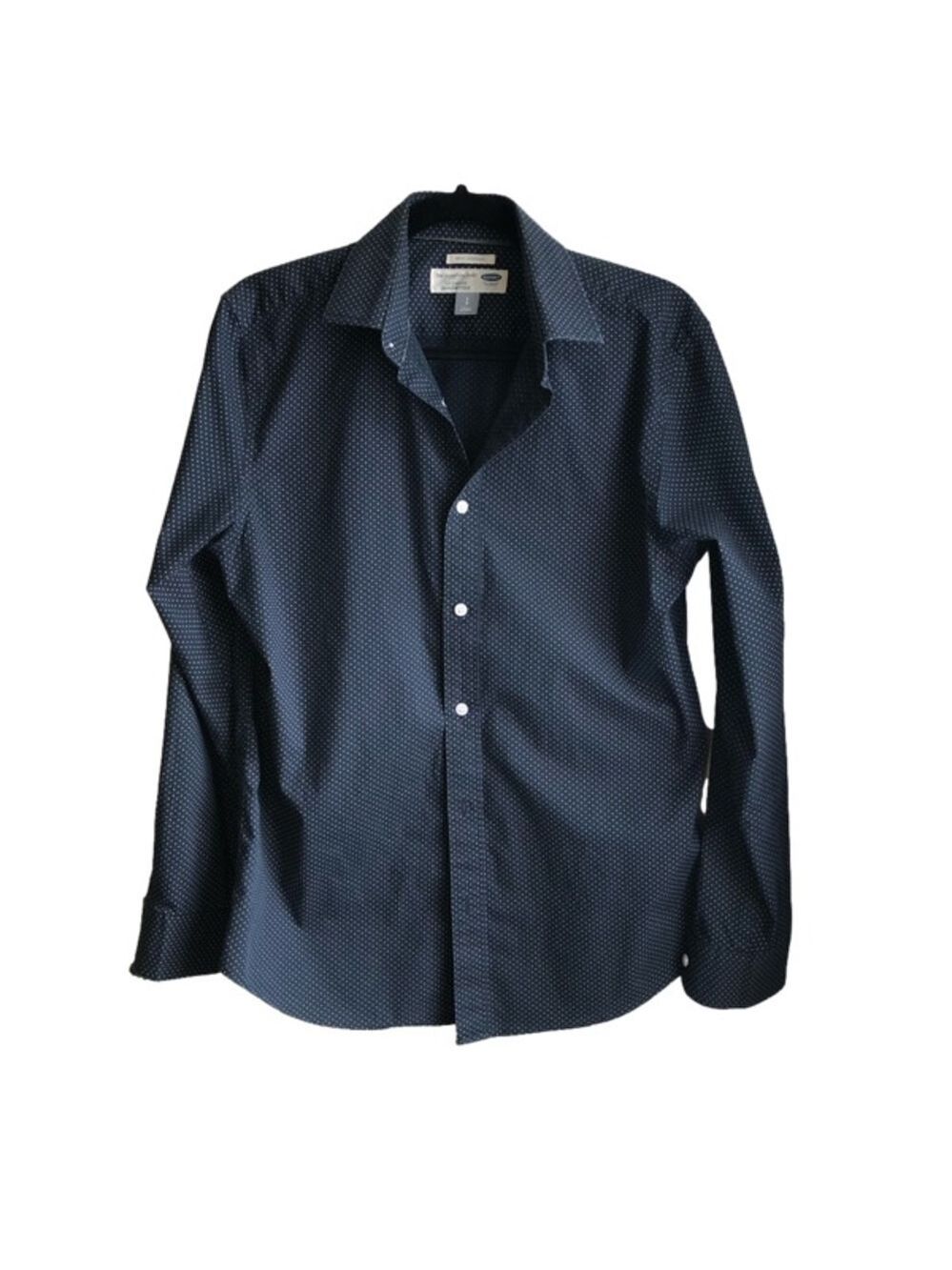 Old Navy the Signature Fit Blue Polka Dot Shirt